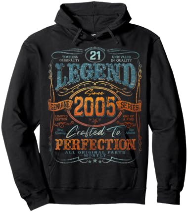 Vintage 2005 Limited Edition Shirt 21 Year Old 21st Birthday Hoodie - Hoodie | Black