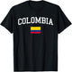 Colombian Flag Men Women Kids Colombia T-Shirt - T-Shirt | Black