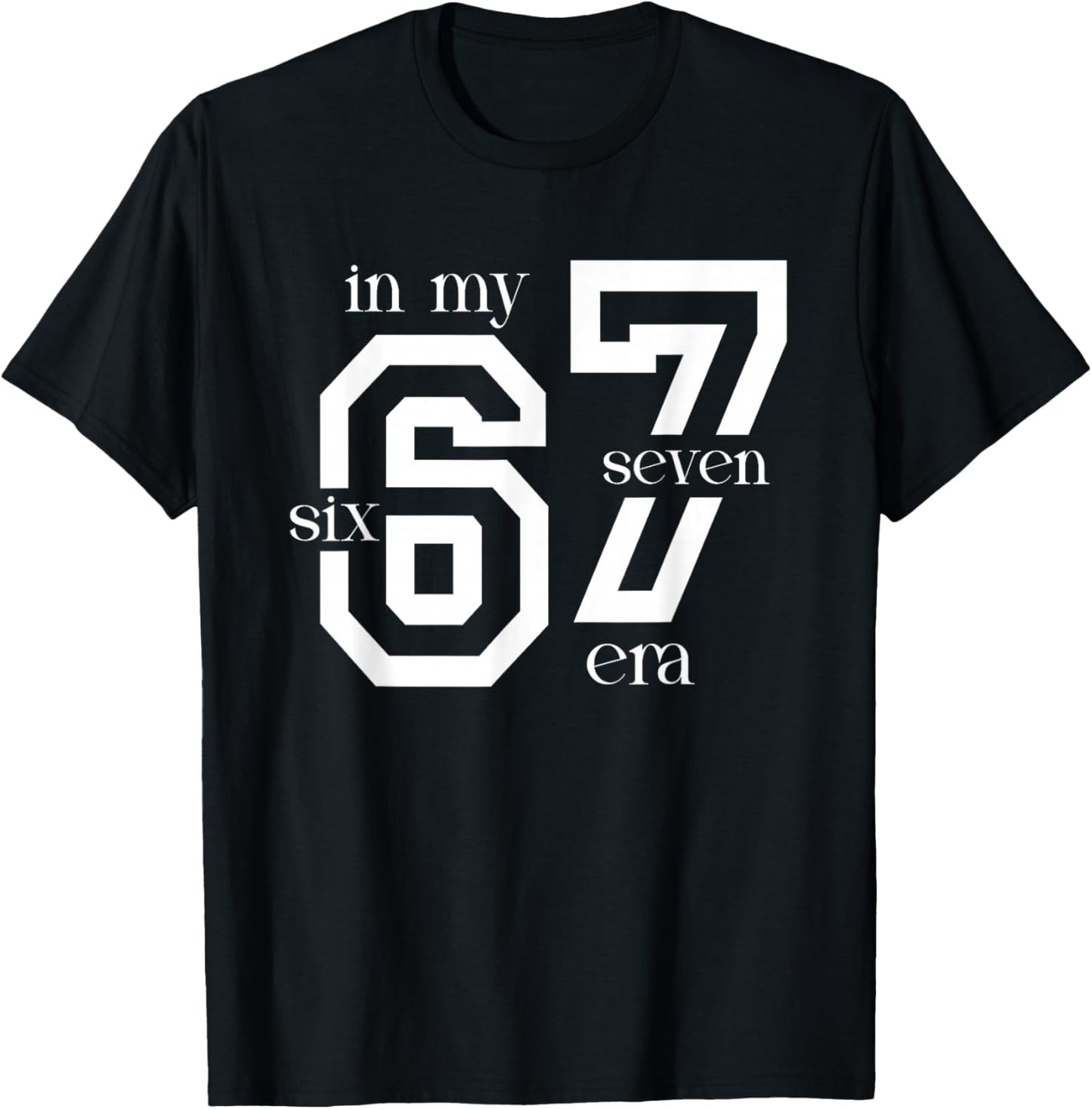 in My 67 Era Vintage Sports Design 67 Six Seven Meme Kids T-Shirt - T-Shirt | Black