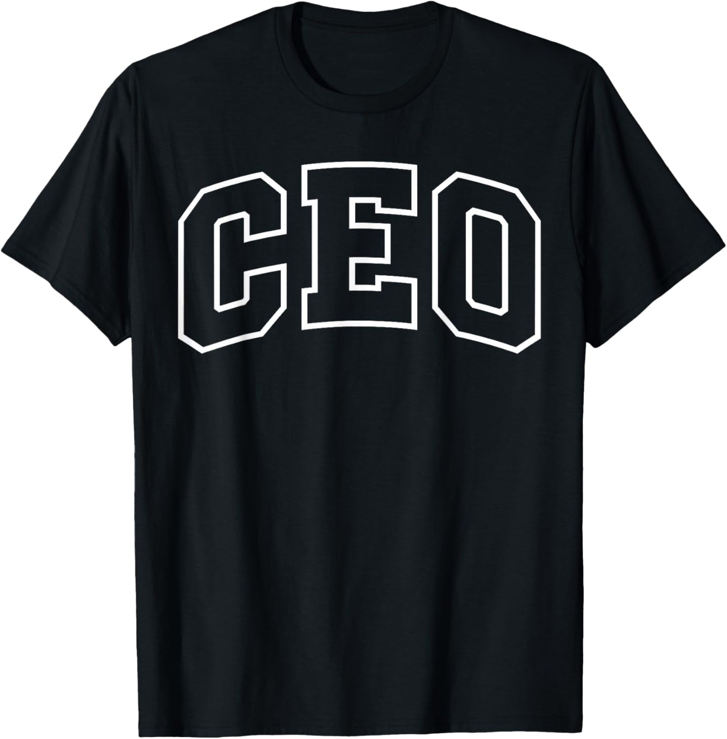 CEO Funny Athletic Lettering Chief Gifts Men Women T-Shirt - T-Shirt | Black