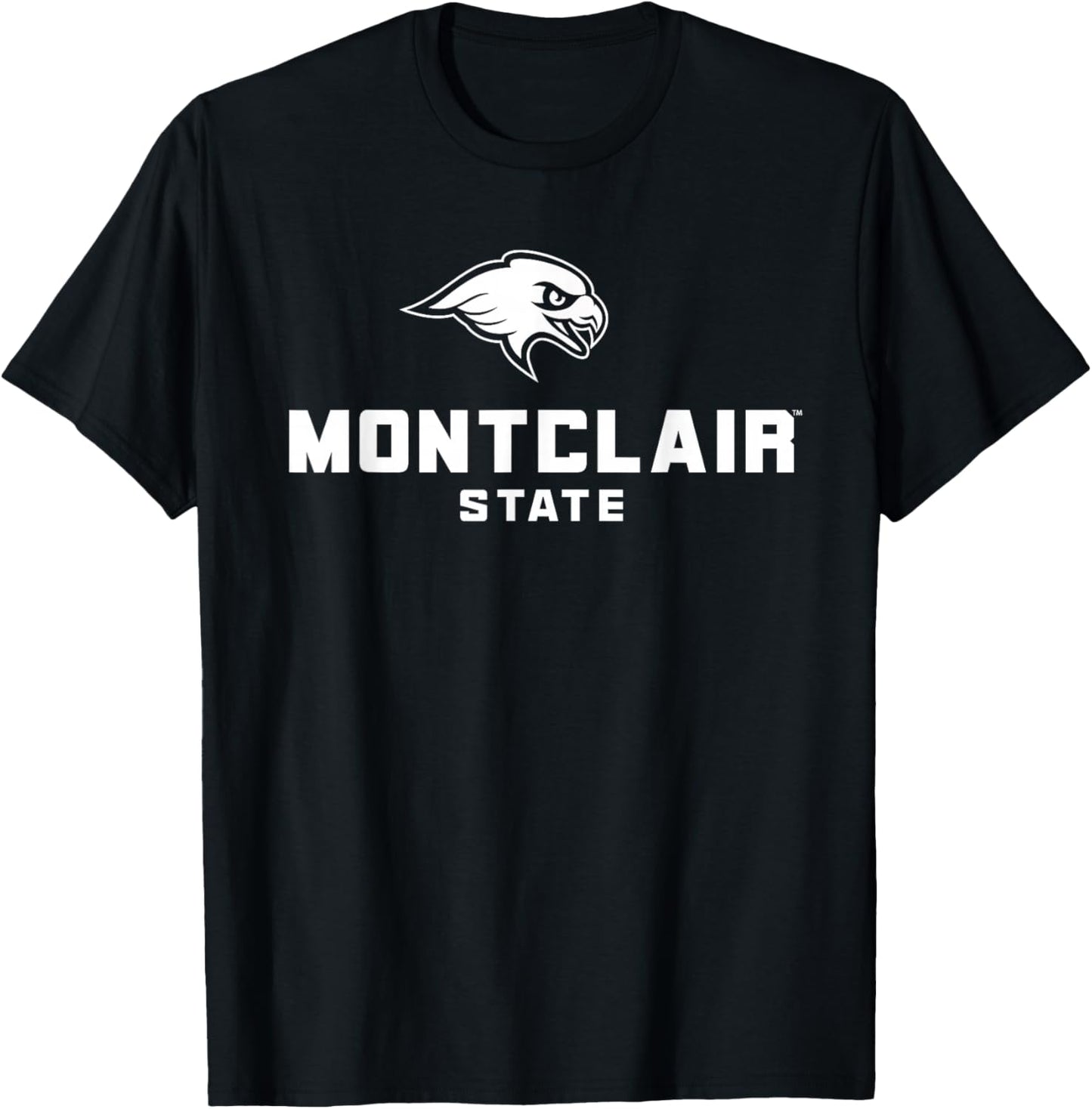 Montclair State University Red Hawks Stacked Logo T-Shirt - T-Shirt | Black
