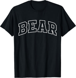 Bear Funny Athletic Lettering Costume Animal Lover T-Shirt - T-Shirt | Black