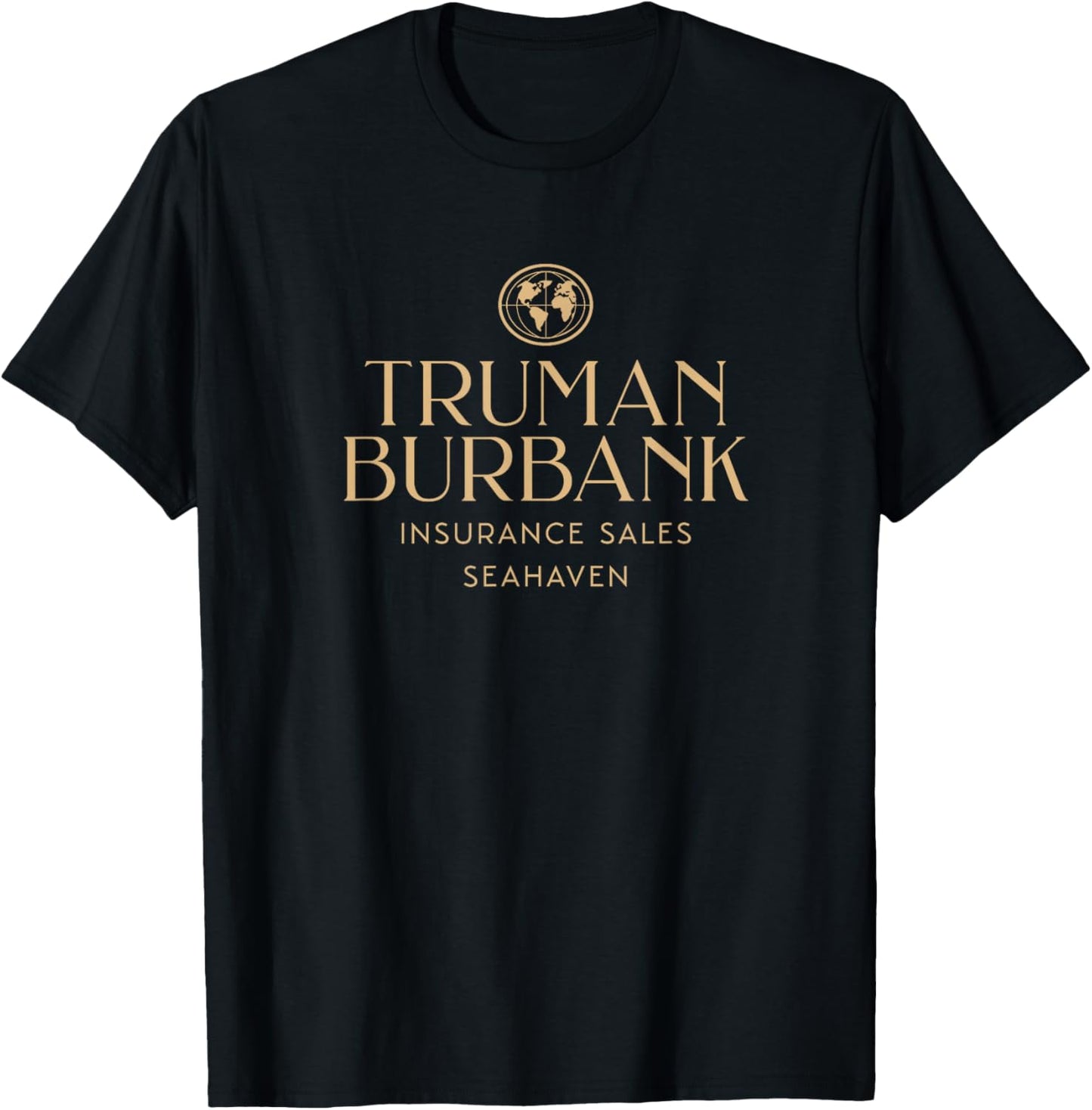 Truman Burbank - Insurance Sales - Seahaven T-Shirt - T-Shirt | Black