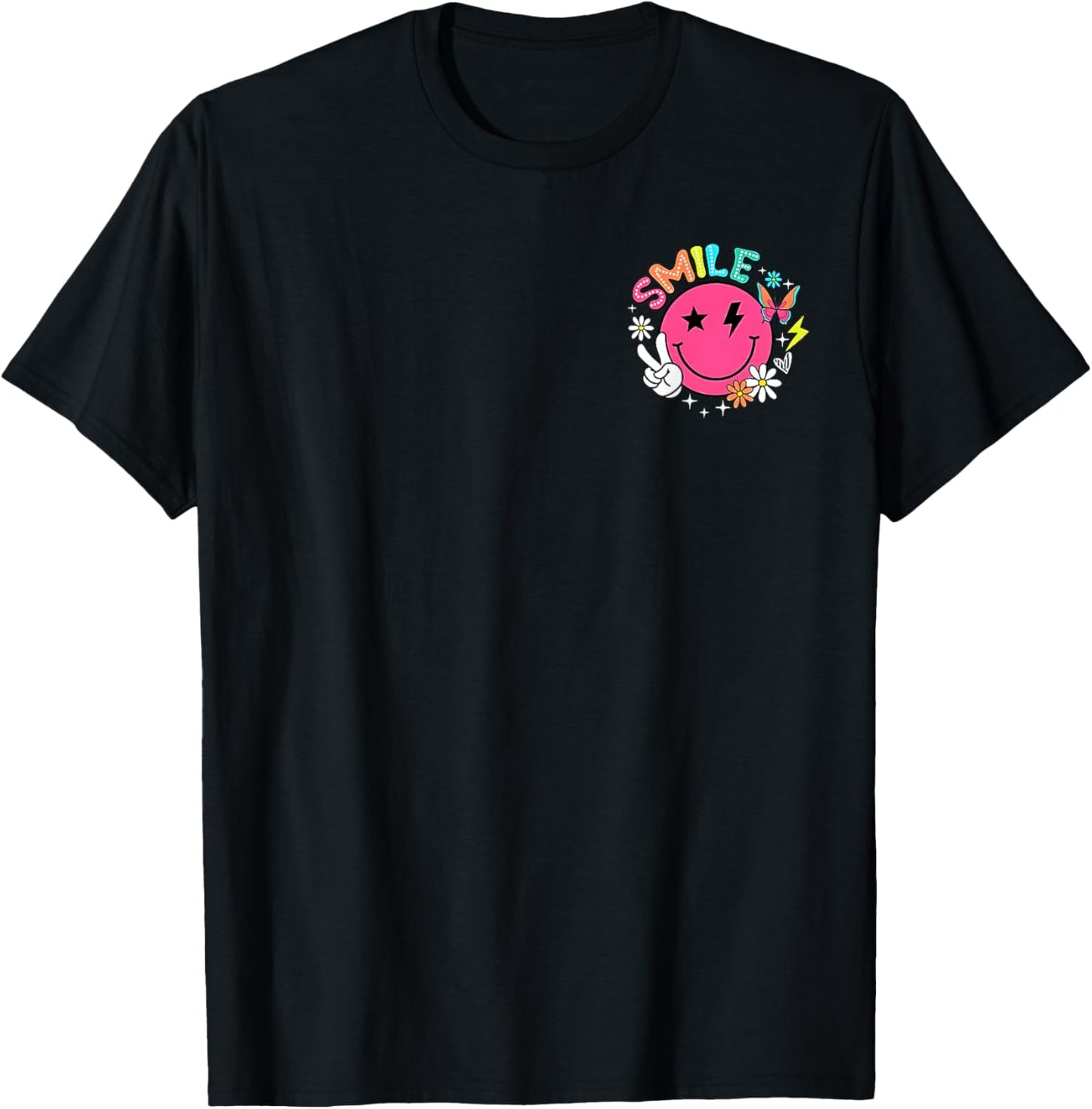 Be The Reason Someone Smiles Today Men Women Kids 2 Sided T-Shirt - T-Shirt | Black