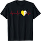 Vatican City Flag Heartbeat EKG Patriotic National Souvenir T-Shirt - T-Shirt | Black