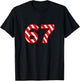 67 Christmas Sweater 6 7 Middle School Candy Cane T-Shirt - T-Shirt | Black