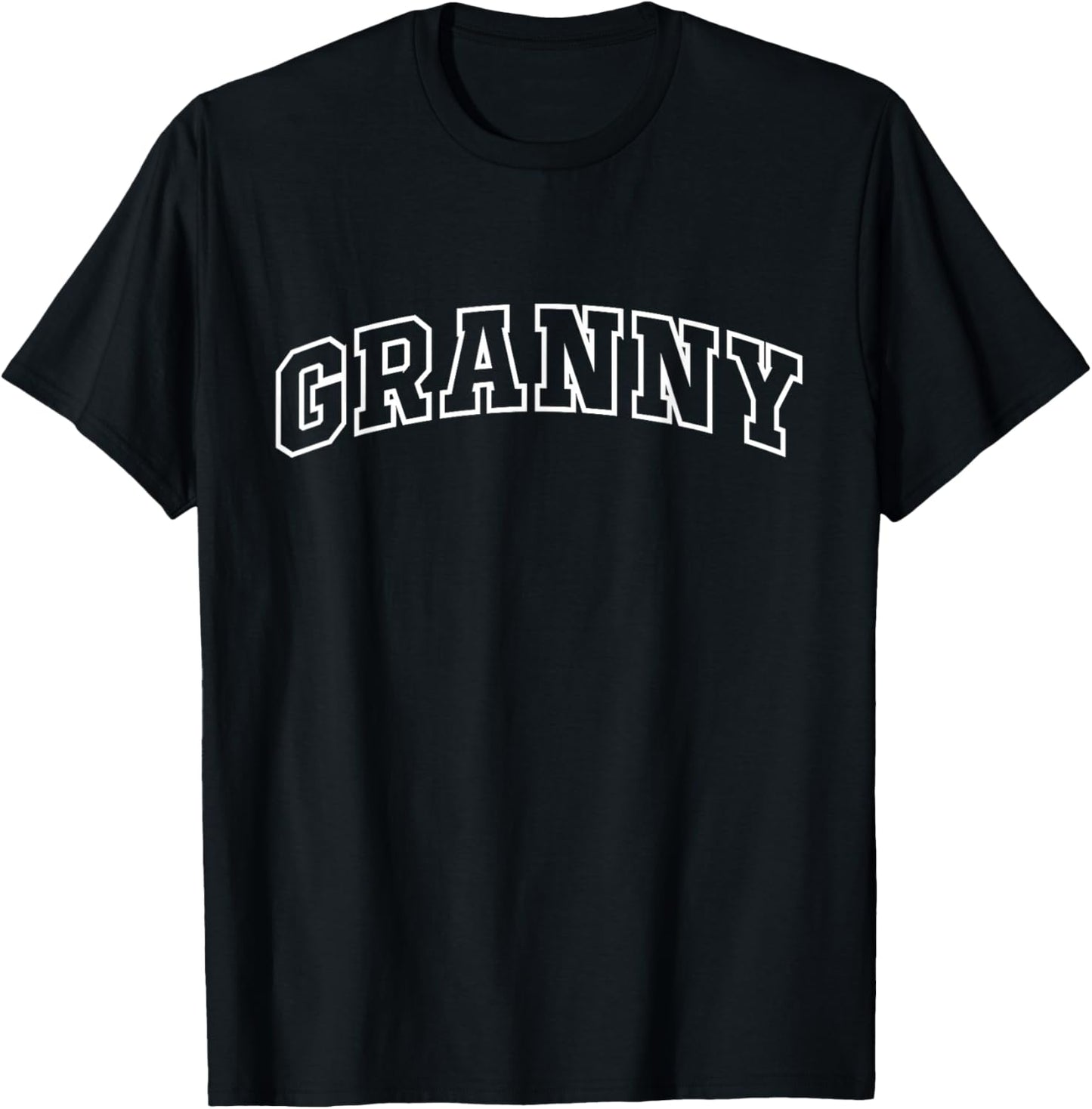 Granny Funny Athletic Lettering Mother's Day Grandma T-Shirt - T-Shirt | Black