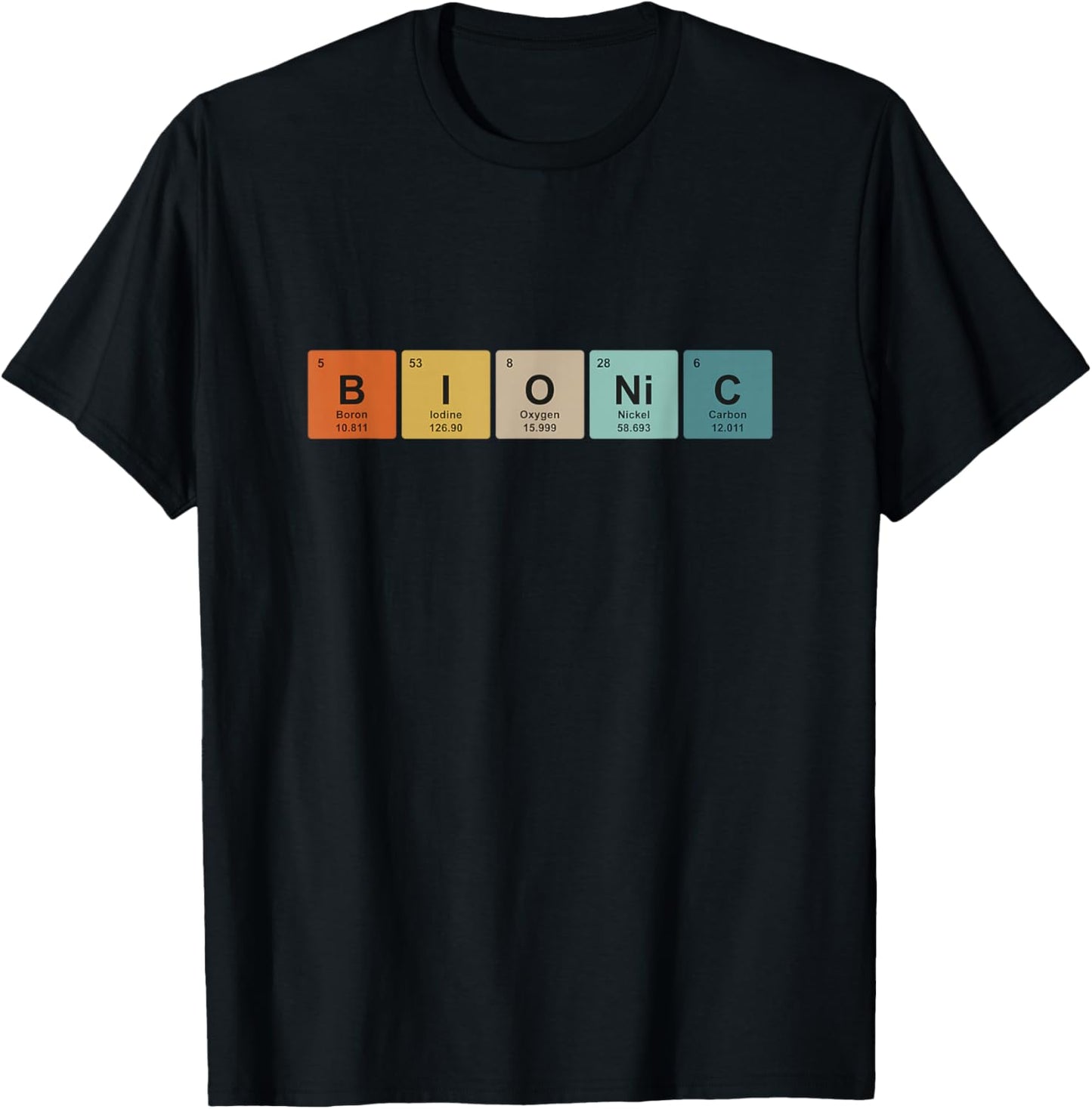 Bionic Hip Periodic Table of Elements Recovery Prosthesis T-Shirt - T-Shirt | Black