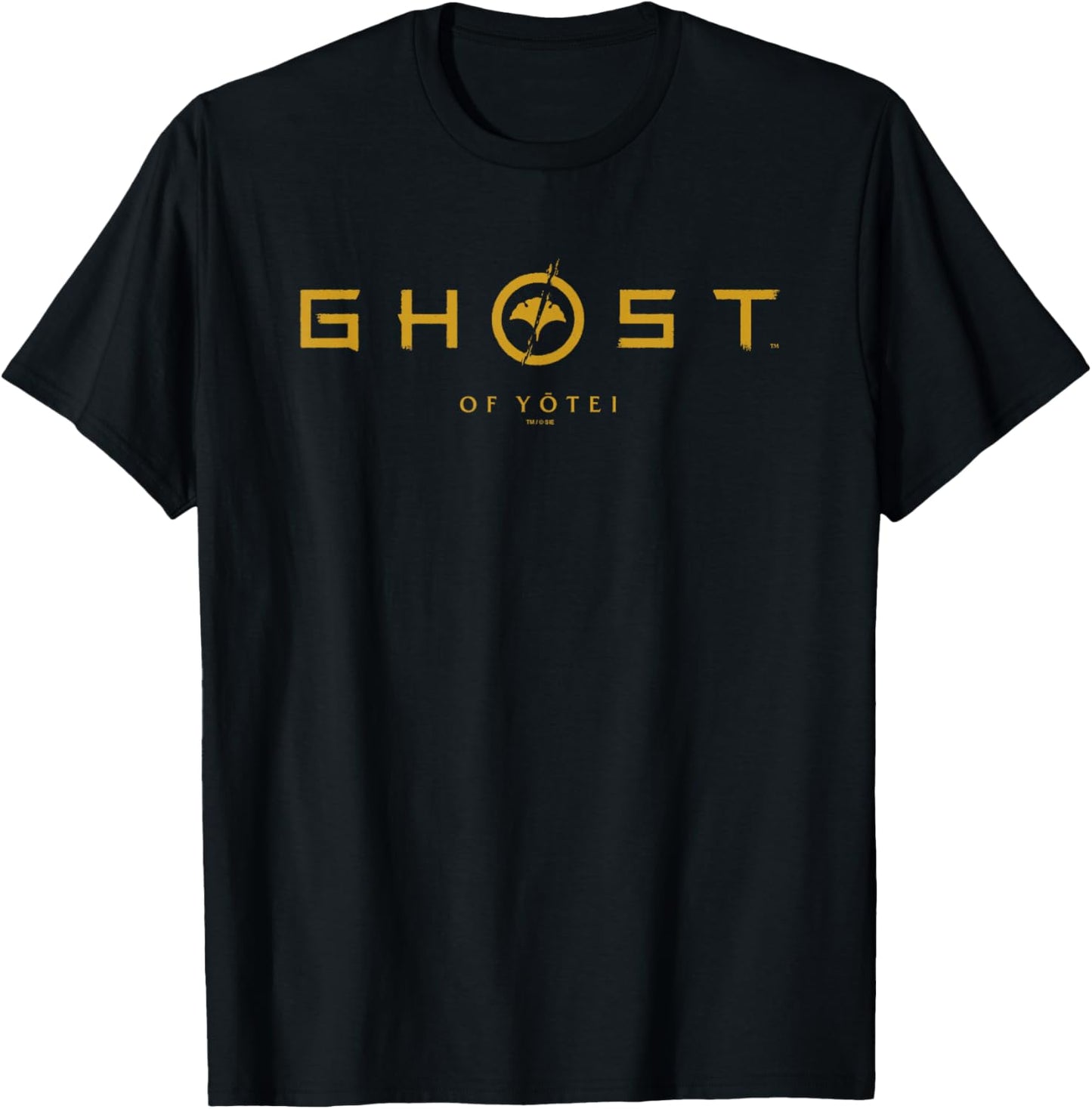 Ghost of Yotei Simple Yellow Logo T-Shirt - T-Shirt | Black