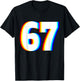 Six Seven 6 7 EDM Optical Illusion T-Shirt - T-Shirt | Black