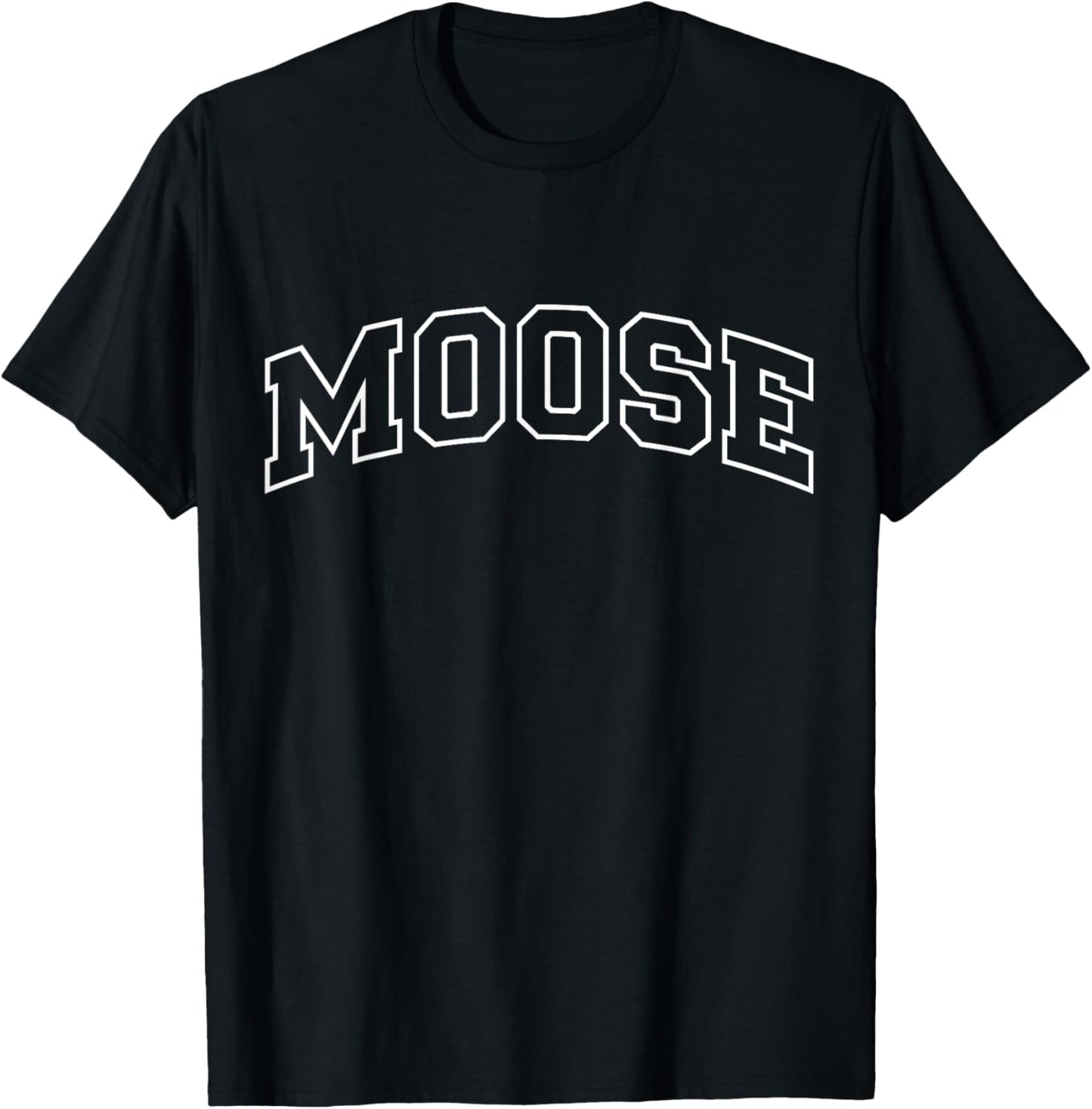 Moose Funny Athletic Lettering Costume Animal Lover T-Shirt - T-Shirt | Black