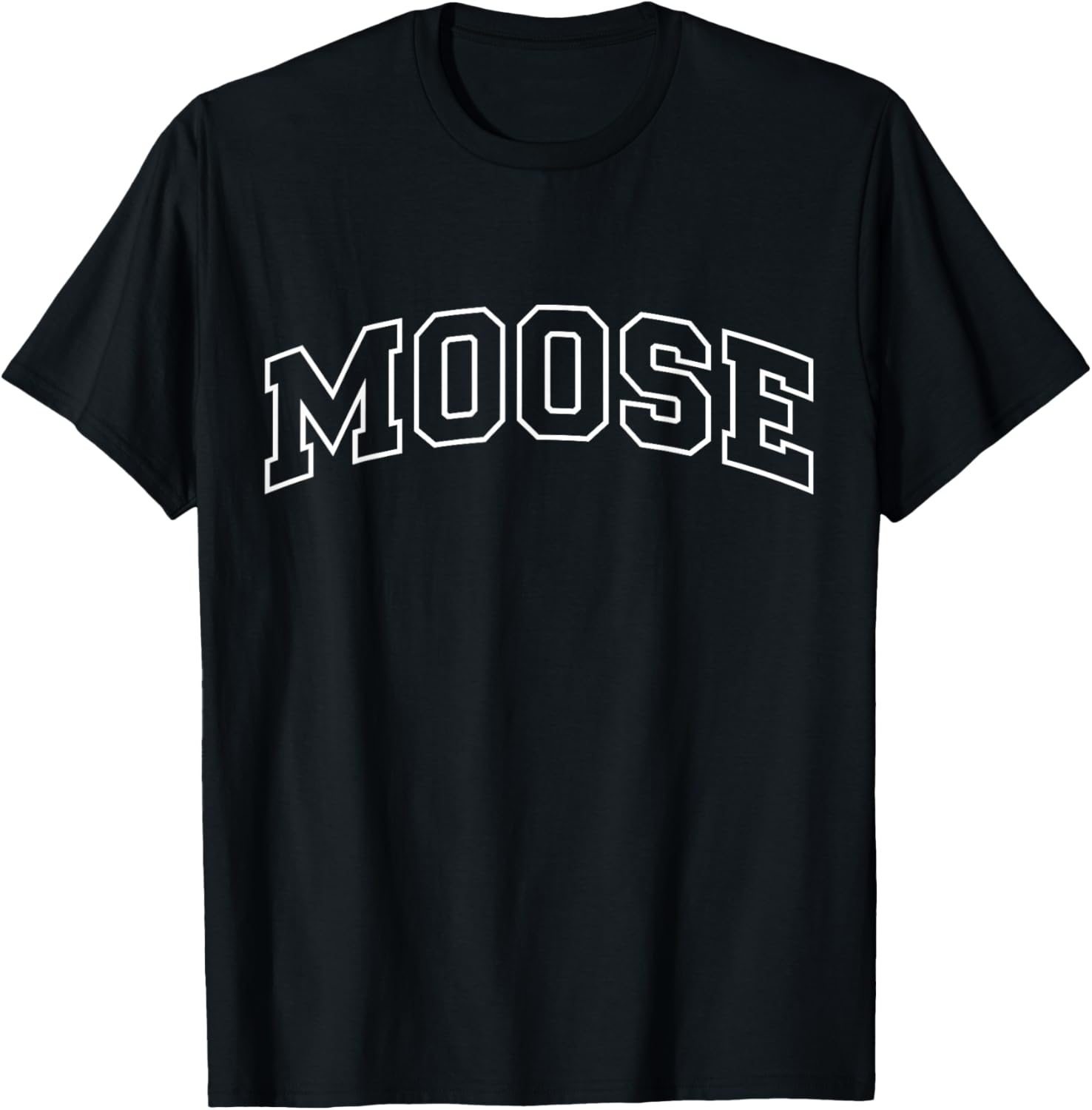 Moose Funny Athletic Lettering Costume Animal Lover T-Shirt - T-Shirt | Black