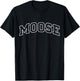 Moose Funny Athletic Lettering Costume Animal Lover T-Shirt - T-Shirt | Black