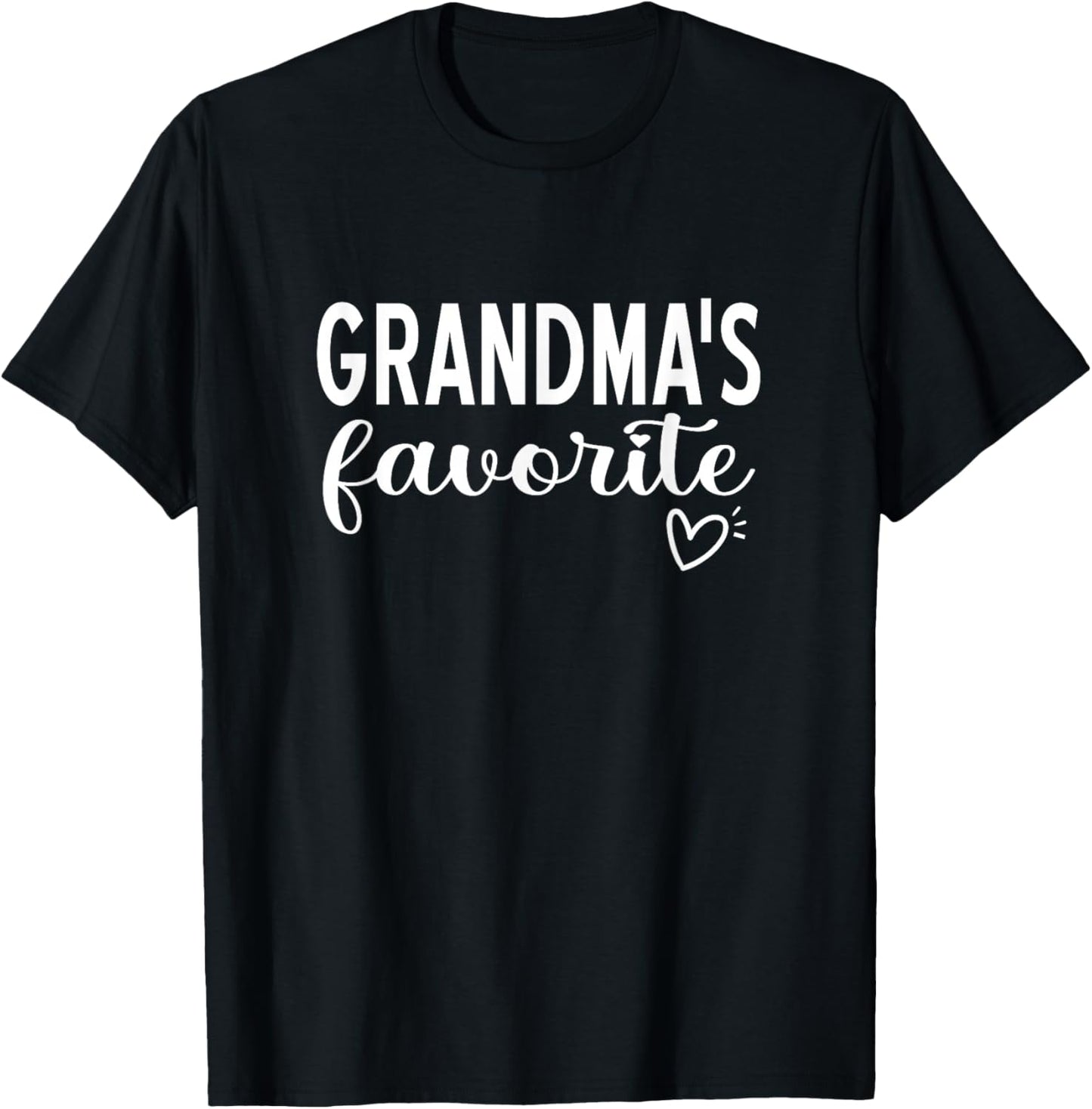Grandmas Favorite Cute Family Expression for Loving Grandkid T-Shirt - T-Shirt | Black
