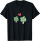 Valentine Broccoli Heart Love Fun T-Shirt - T-Shirt | Black