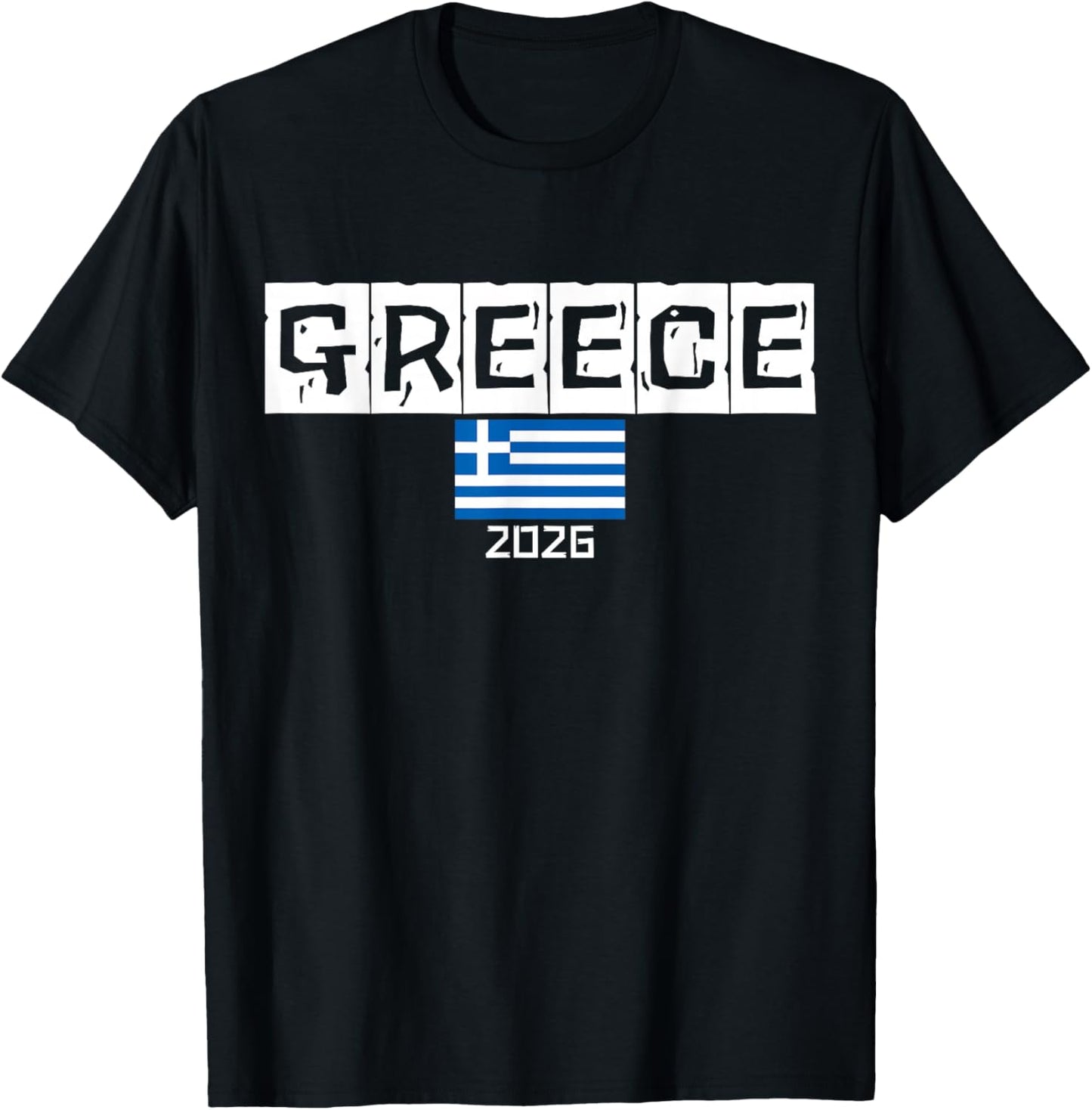 Greece Souvenir 2026 Vacation Trip Fun Matching Travel Flag T-Shirt - T-Shirt | Black