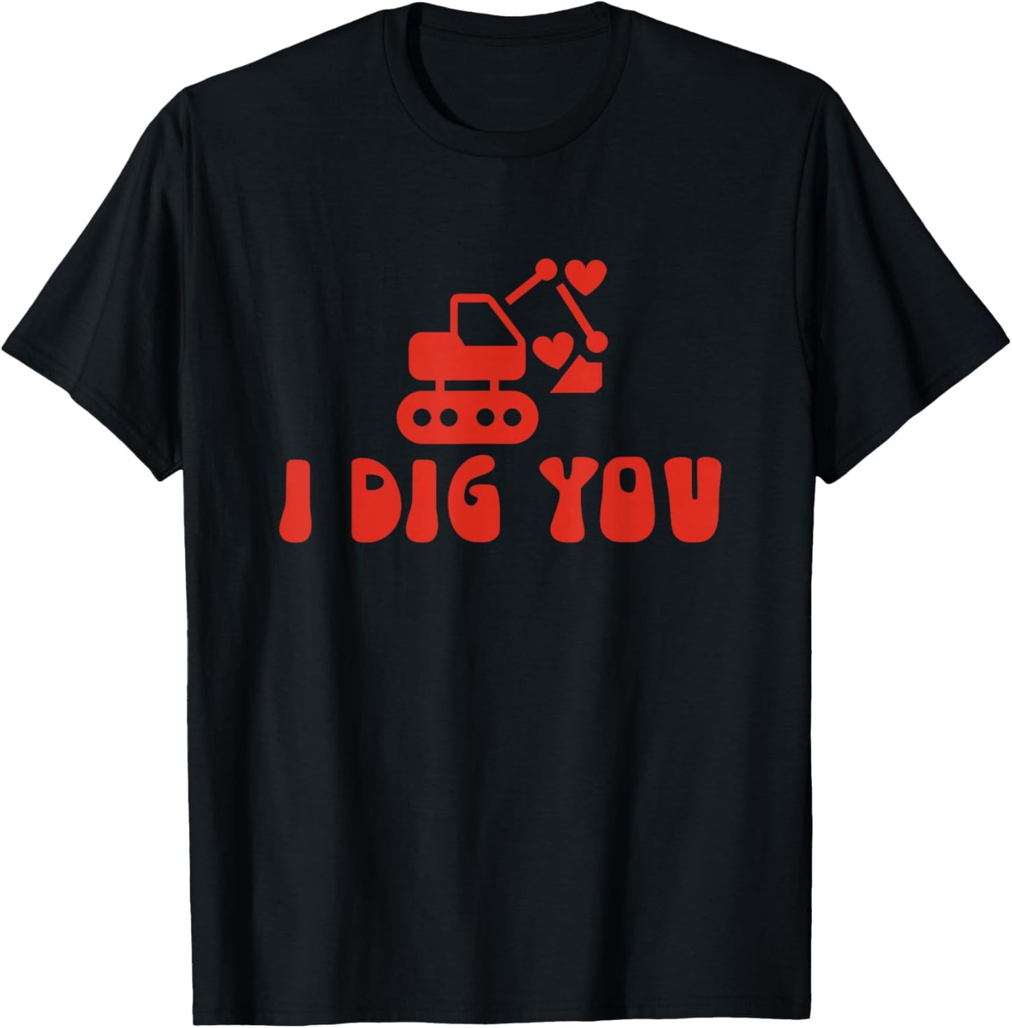 i dig You Kids Valentines Day T-Shirt - T-Shirt | Black