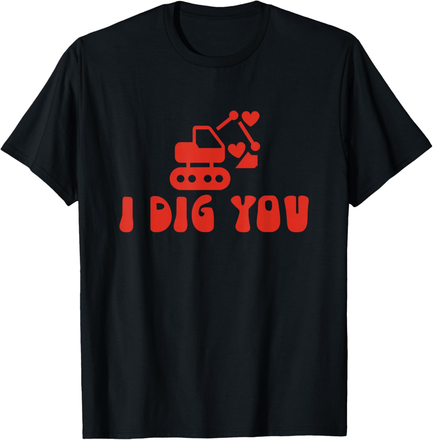 i dig You Kids Valentines Day T-Shirt - T-Shirt | Black