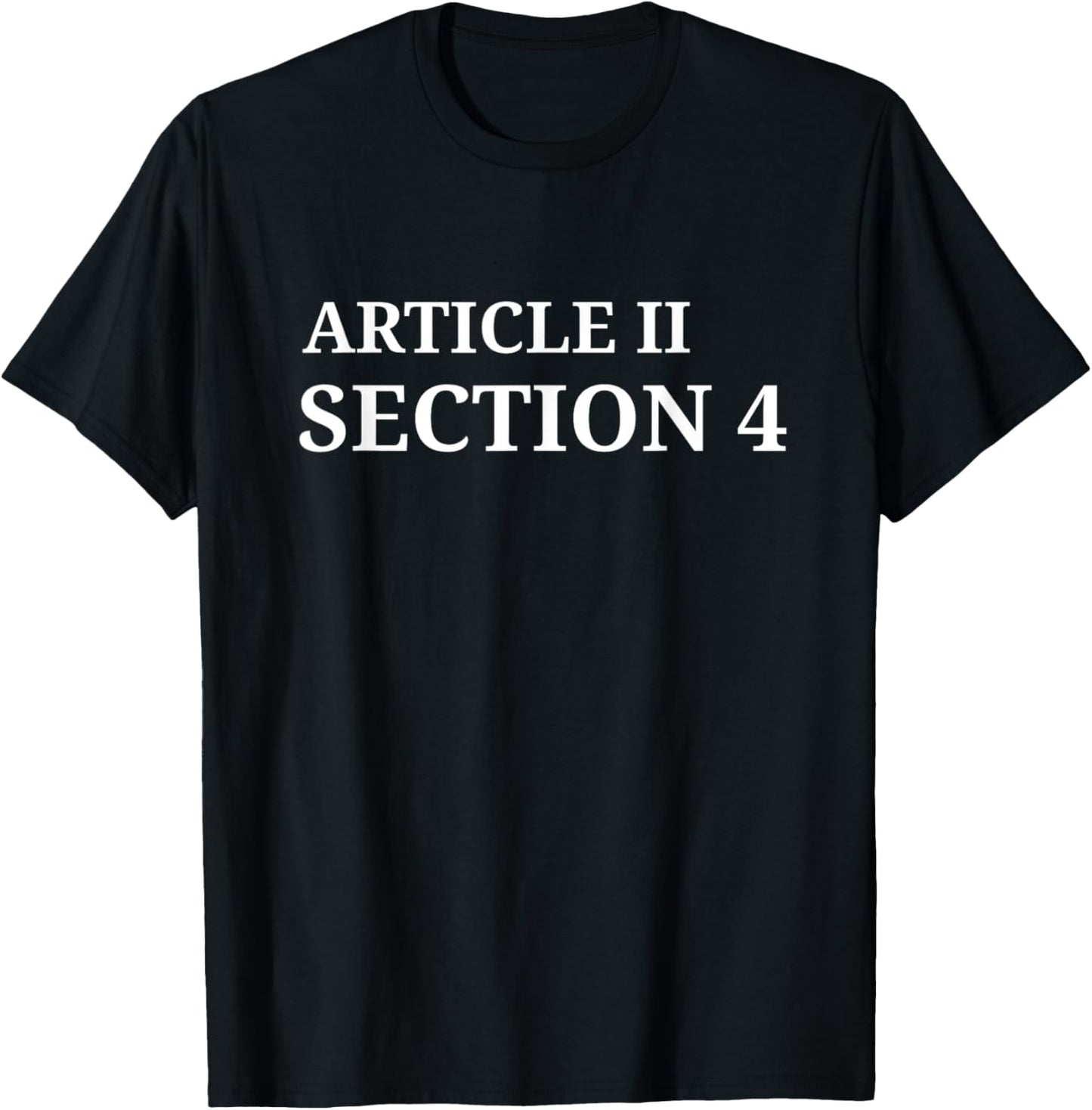 Article 2 Section 4 Constitution Saying T-Shirt - T-Shirt | Black