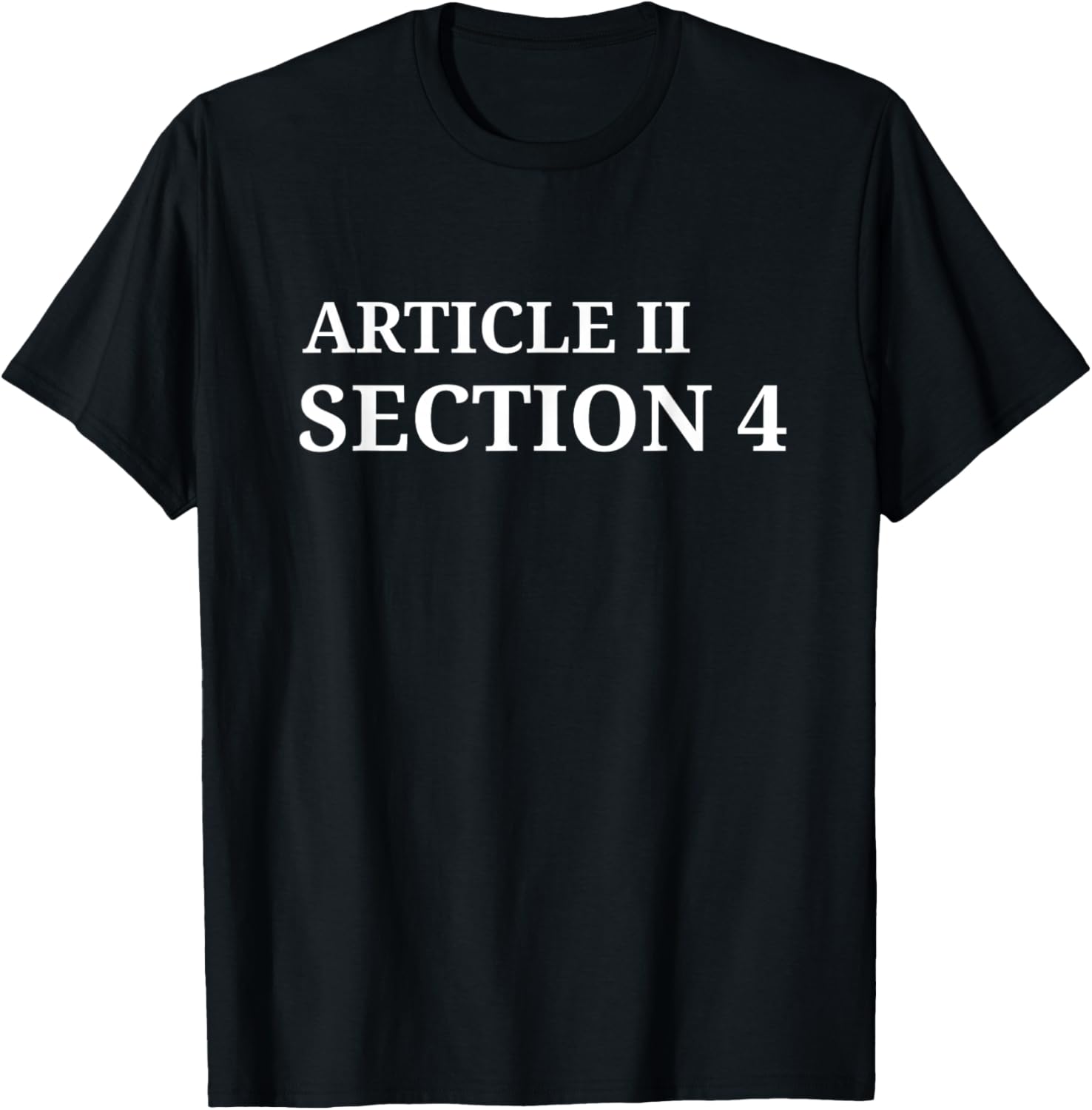 Article 2 Section 4 Constitution Saying T-Shirt - T-Shirt | Black