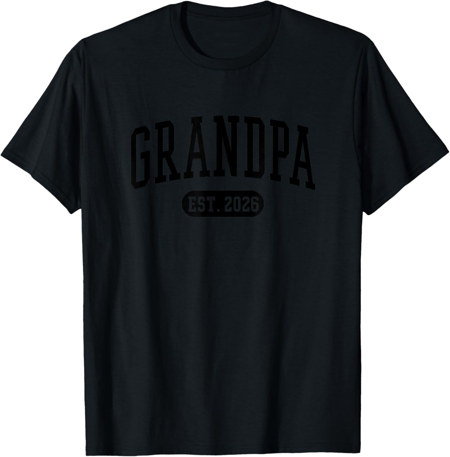 Grandpa 2026 New Grandparent T-Shirt - T-Shirt | Black