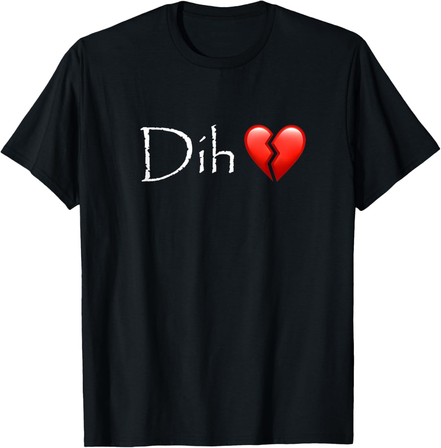 Broken Heart | Funny Misspelled brainrot unhinged T-Shirt - T-Shirt | Black