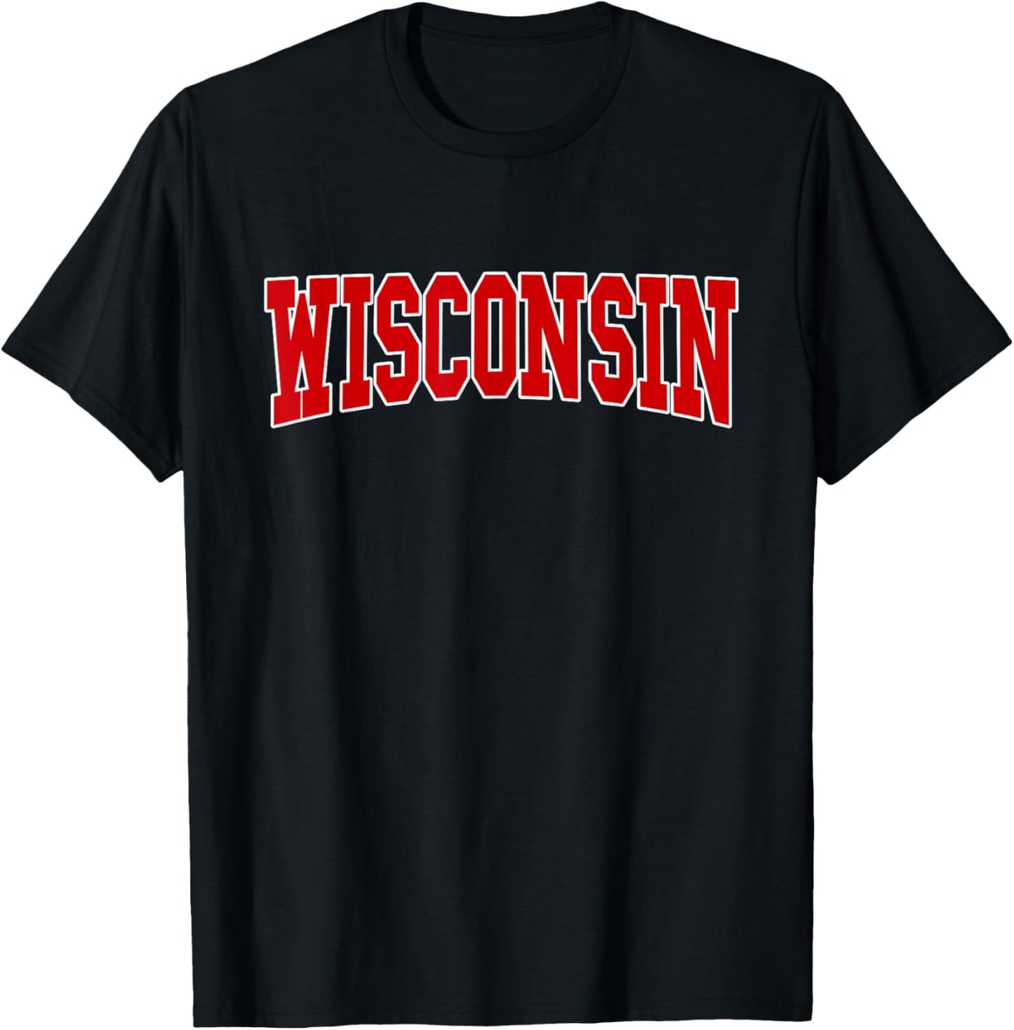 Wisconsin - Throwback Design - Classic T-Shirt - T-Shirt | Black