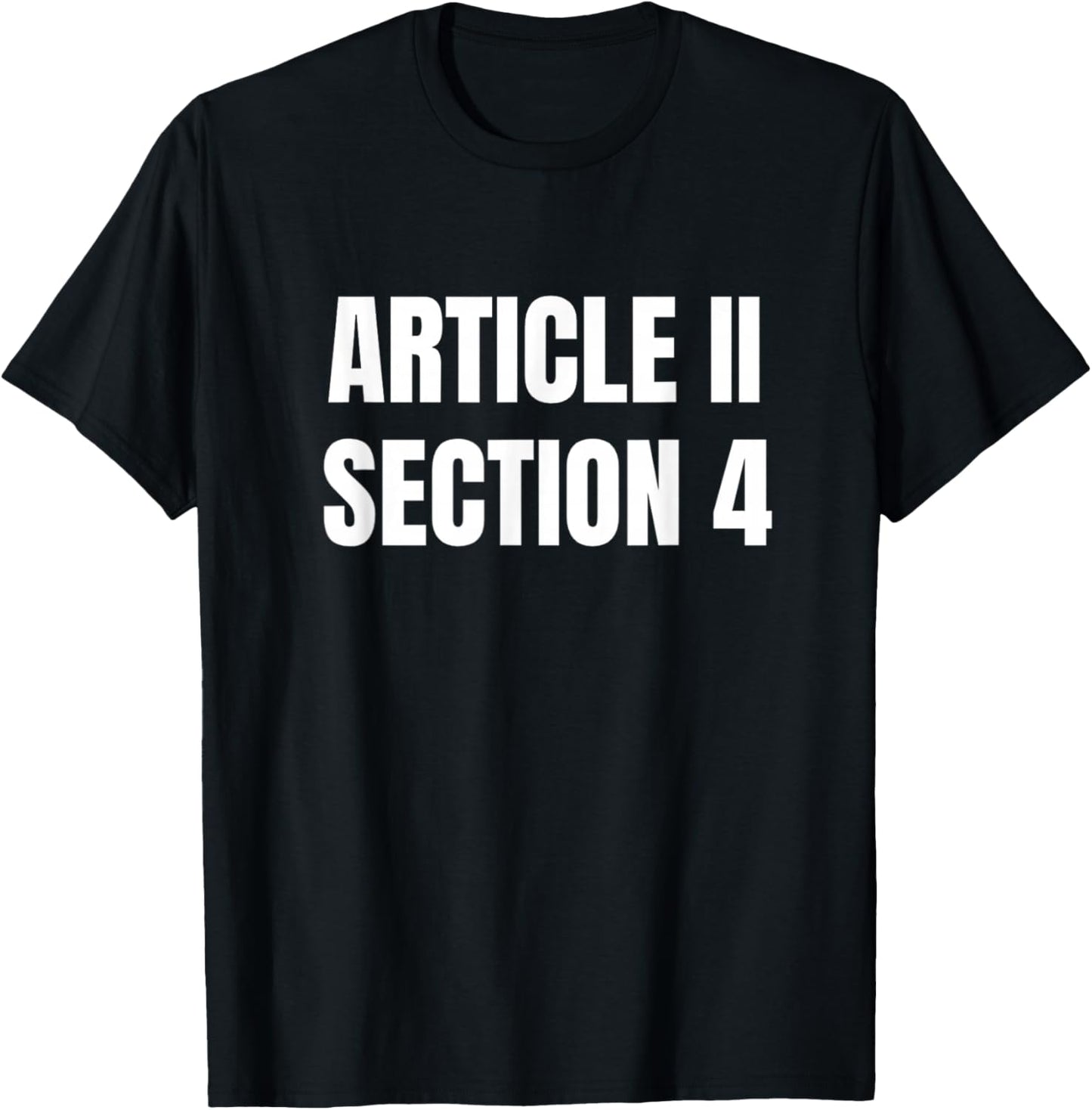 Article 2 Section 4 Constitution Saying T-Shirt - T-Shirt | Black