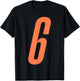 Orange Number 6 7 Funny Meme Halloween Matching Costume T-Shirt - T-Shirt | Black