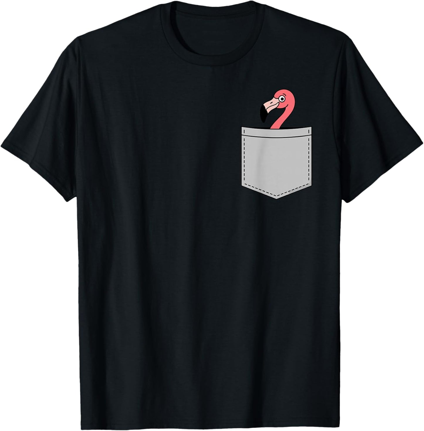 Cute Flamingo Design Women Bird Pink Flamingo Lover T-Shirt - T-Shirt | Black