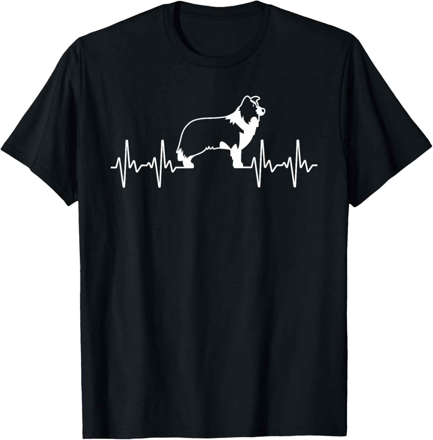 Border Collie Art Women Kids Border Collie Lover T-Shirt - T-Shirt | Black