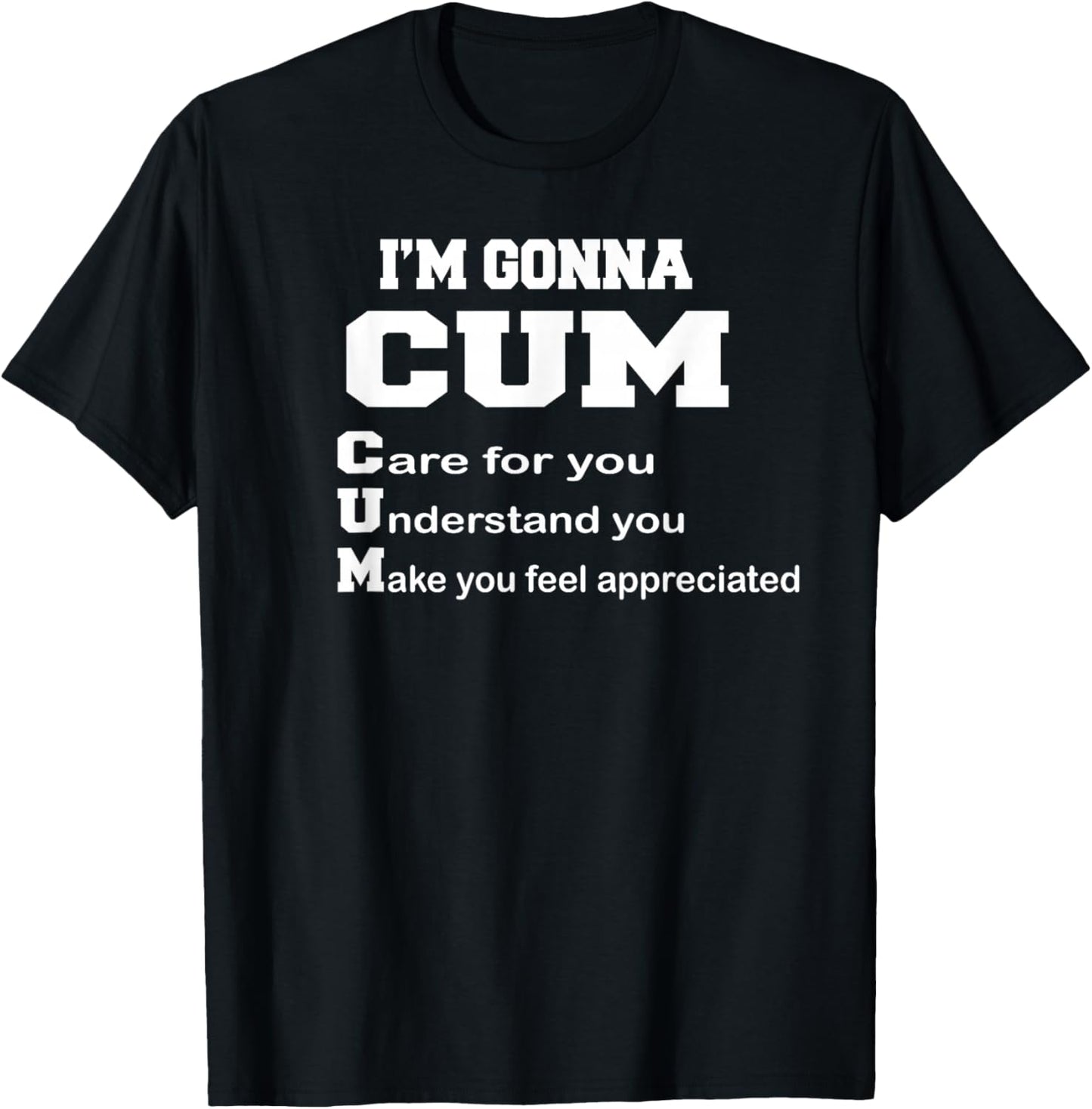 I'm Gonna Cum Funny Couple Xmas Crazy Quote T-Shirt - T-Shirt | Black