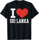 I Love SRI Lanka Heart Souvenir Lovers Pride Travel T-Shirt - T-Shirt | Black
