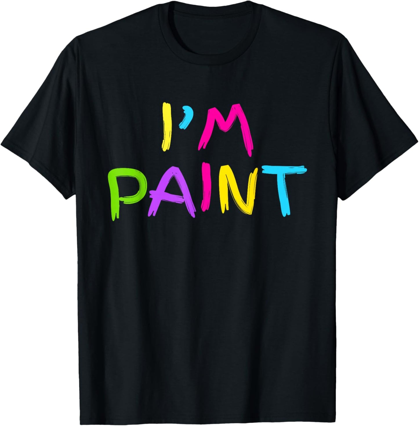 I Heart Love to Finger Paint I'm Paint Cute Couple Valentine T-Shirt - T-Shirt | Black
