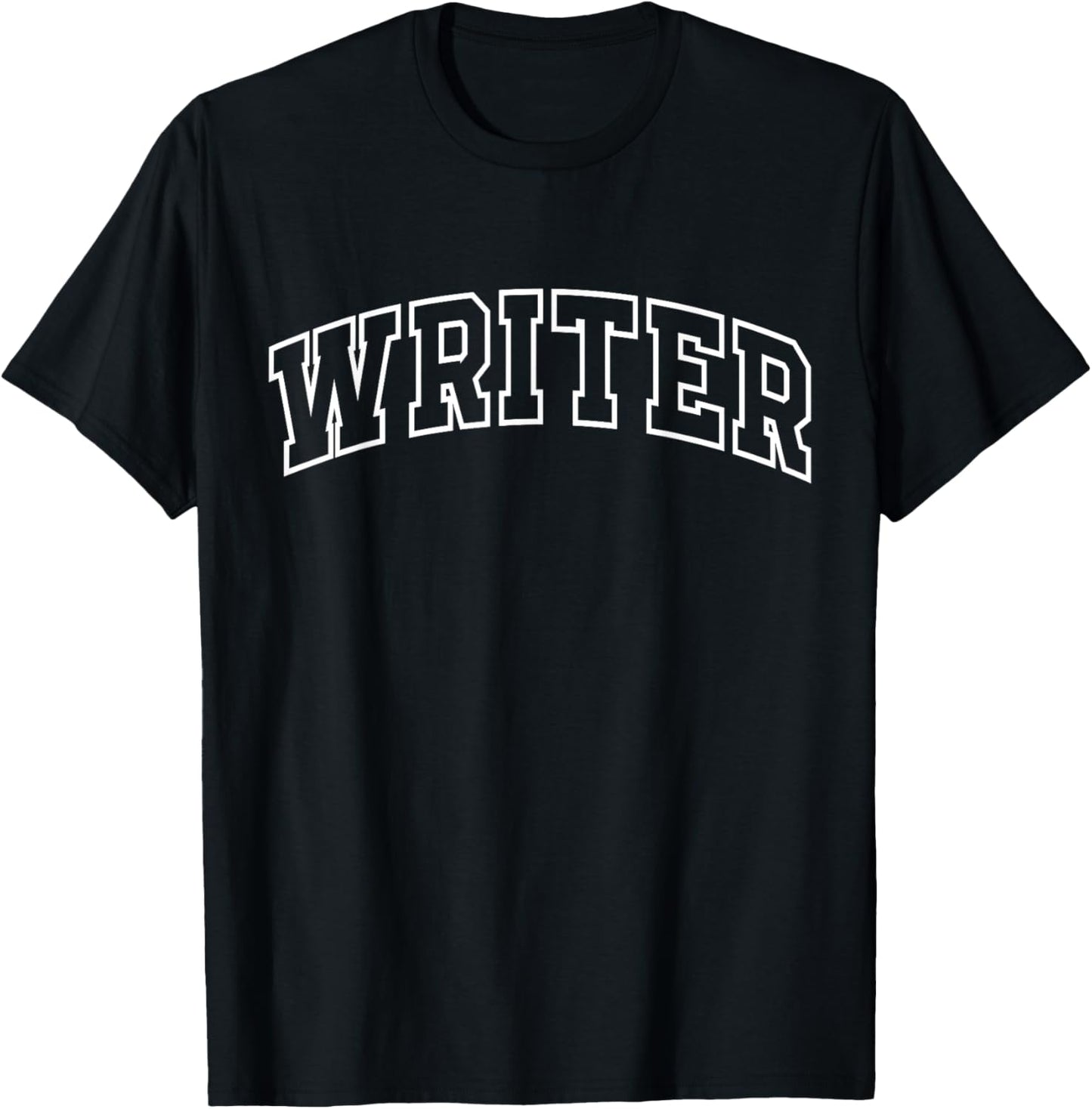 Writer Funny Athletic Lettering Author Gifts Men Women T-Shirt - T-Shirt | Black