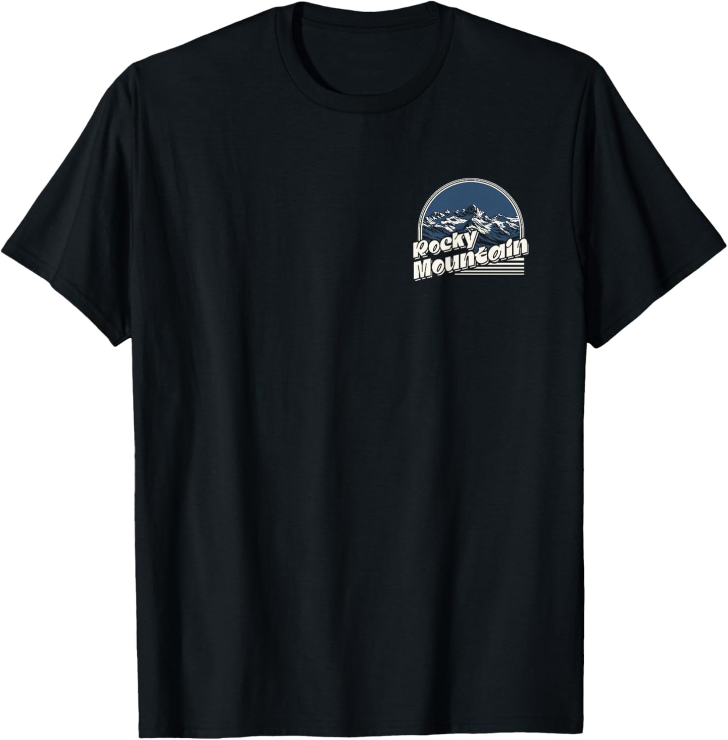Rocky Mountain National (Design on Front and Back) T-Shirt - T-Shirt | Black