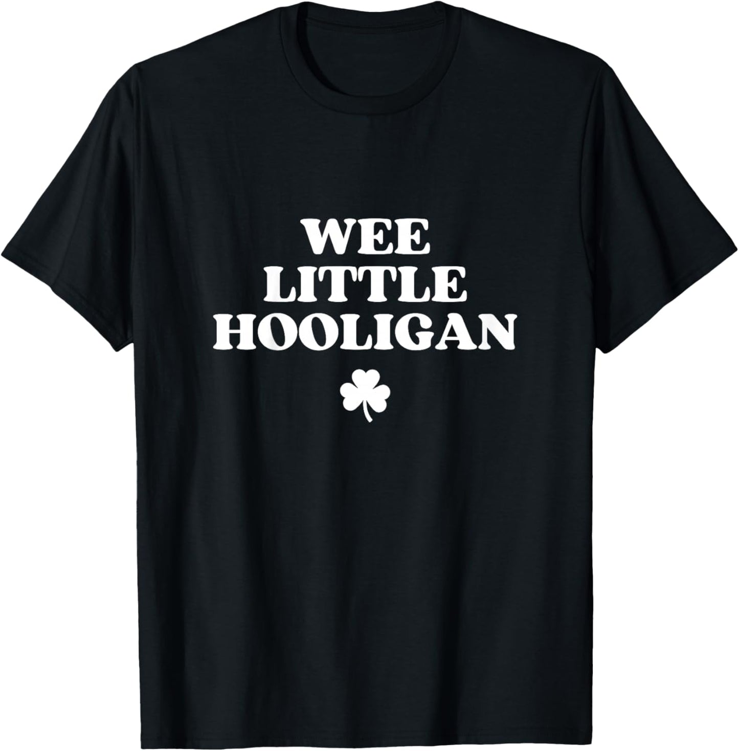 Kids Wee Little Hooligan Toddler Shirt Kids Funny St Patricks Day T-Shirt - T-Shirt | Black