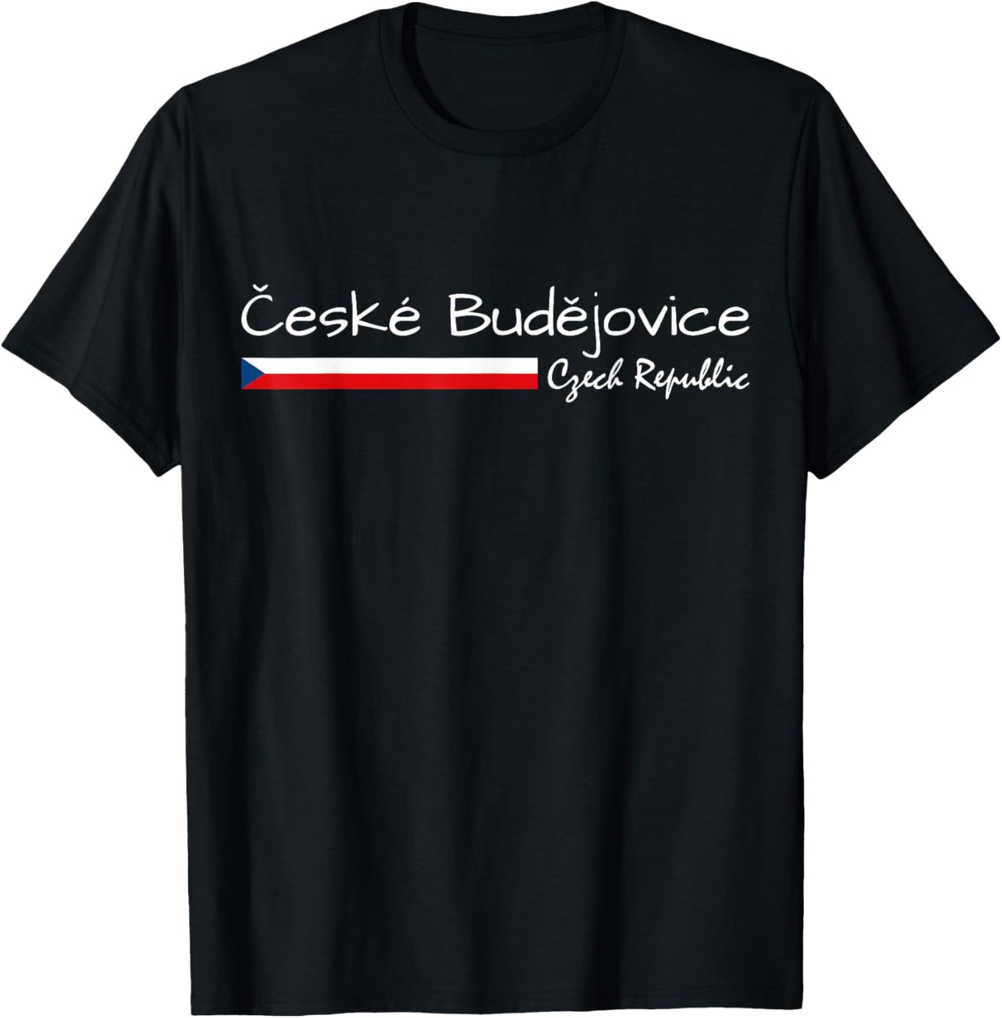 Ceske Budejovice Czech Republic, Czech Flag, C. Budejovice T-Shirt - T-Shirt | Black