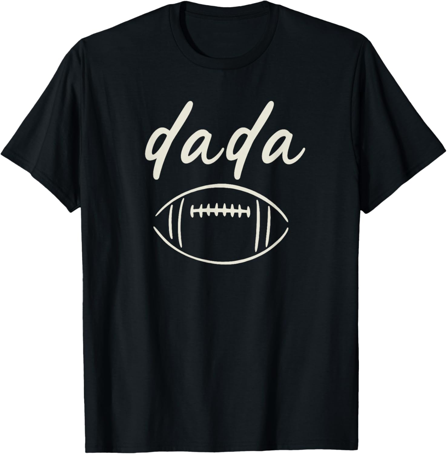 Dada of The 1 Year Old Football 1st Year Down Birthday Boy T-Shirt - T-Shirt | Black