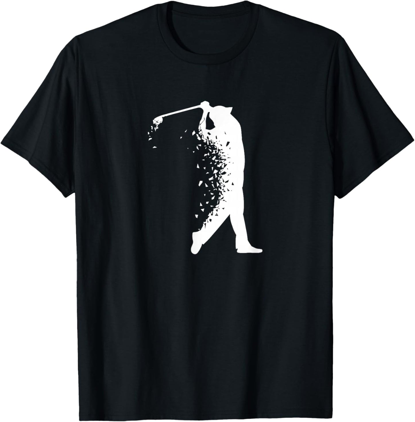 Golf Dad Man Swing Silhouette Abstract Gift T-Shirt - T-Shirt | Black