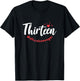 Thirteen #Officialteenager 13th Birthday Girl 13 Year Old T-Shirt - T-Shirt | Black