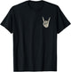 Skeleton Guitar Rock Hands Skull (Design on Front and Back) T-Shirt - T-Shirt | Black