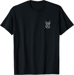 Scottish Terrier Scottie Minimalist Badge Patch Line Art T-Shirt - T-Shirt | Black