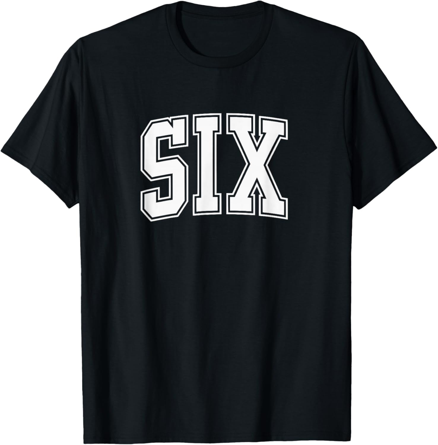 Six Seven Halloween Costume Matching 67 Meme Six (On Back) T-Shirt - T-Shirt | Black