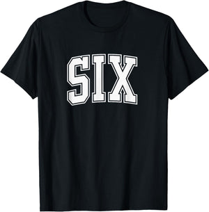 Six Seven Halloween Costume Matching 67 Meme Six (On Back) T-Shirt - T-Shirt | Black