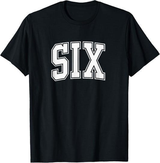 Six Seven Halloween Costume Matching 67 Meme Six (On Back) T-Shirt - T-Shirt | Black