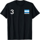 Honduras Number 3 National Flag Country Heritage T-Shirt - T-Shirt | Black