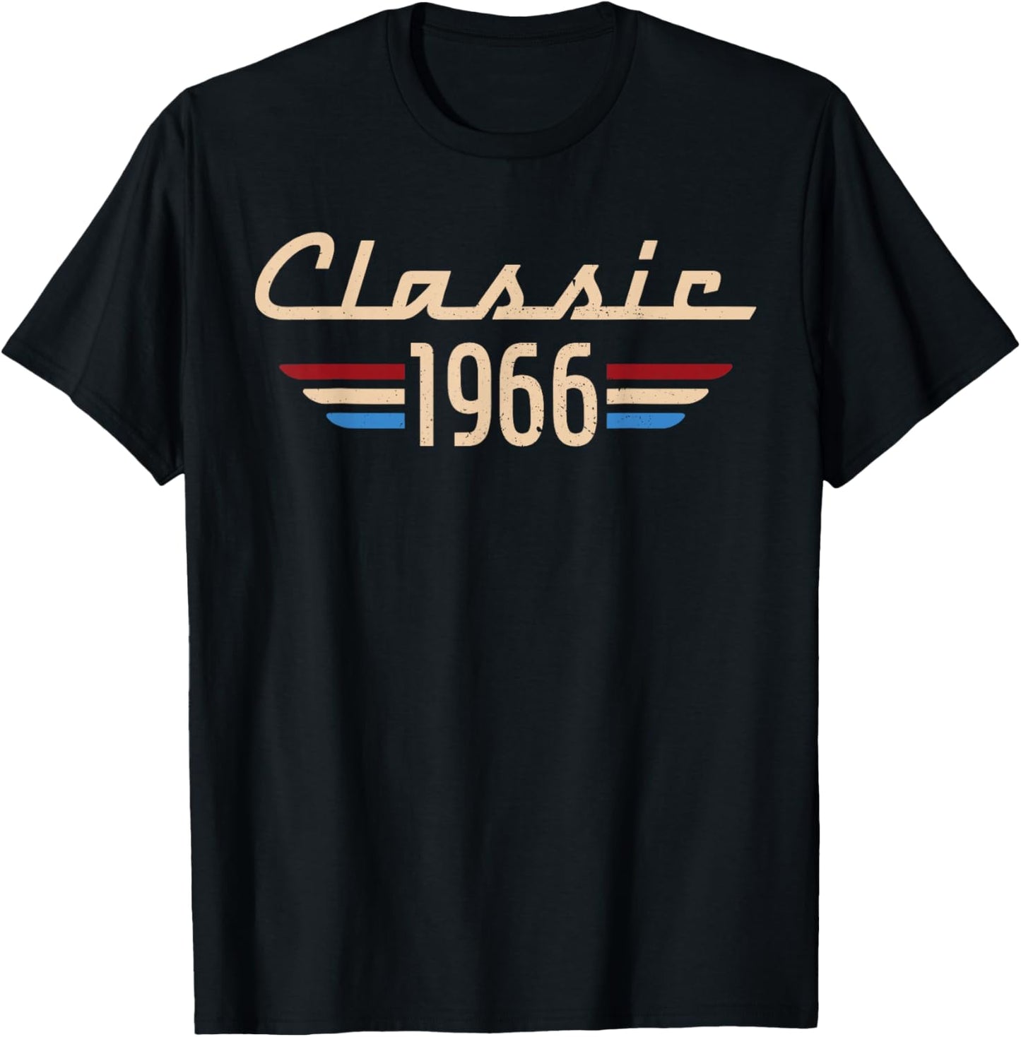 Vintage 1966 Classic Rock Legend 60 Year Old 60th Birthday T-Shirt - T-Shirt | Black