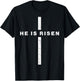 Easter Cross He is Risen Jesus Christian Men Women Kids T-Shirt - T-Shirt | Black