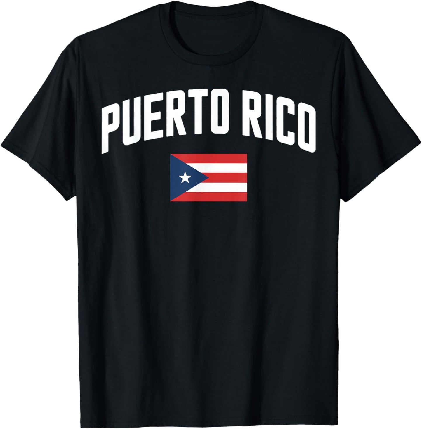 Puerto Rico Flag Souvenir Boricua Pride Design T-Shirt - T-Shirt | Black